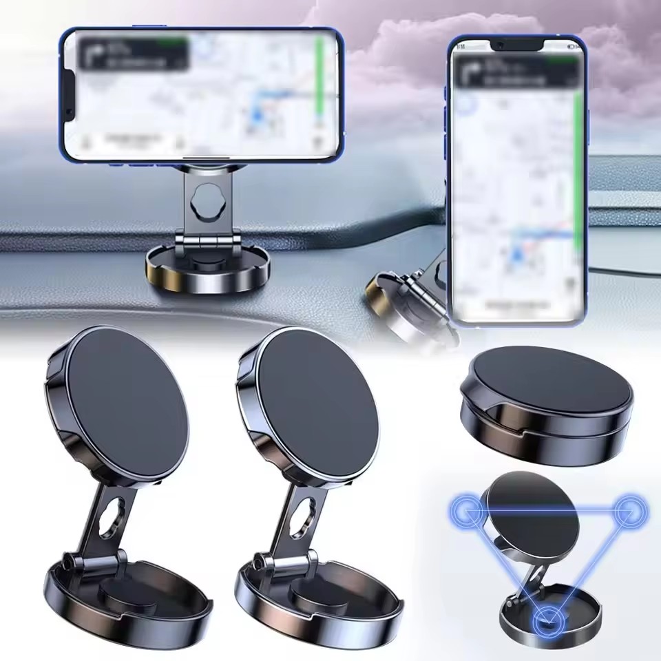 Useful Electronic Gadgets - Support de voiture magnétique pliable rond,