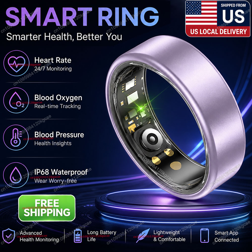 Smart Ring Health - Bague connectée pour la fréquence cardiaque,