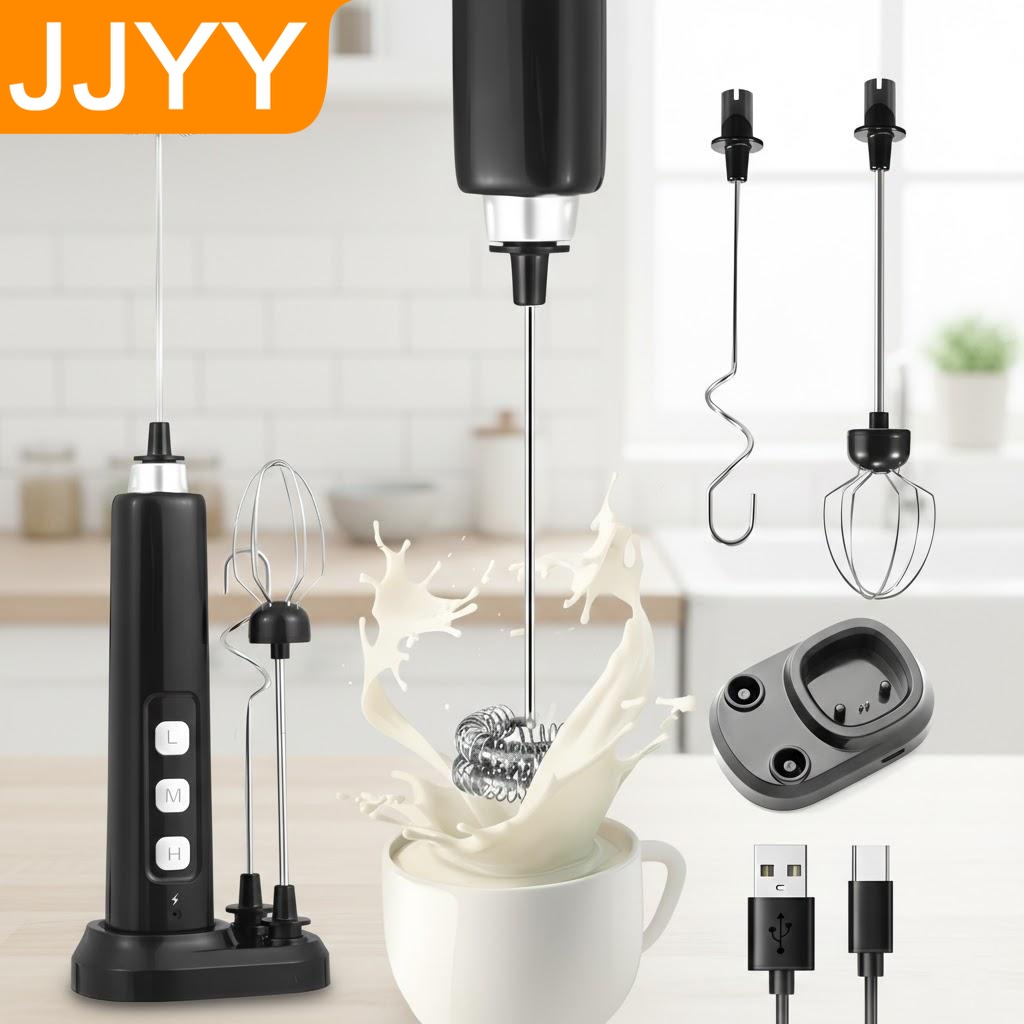 Electro Gadgets - Mousseur à lait portatif rechargeable par
