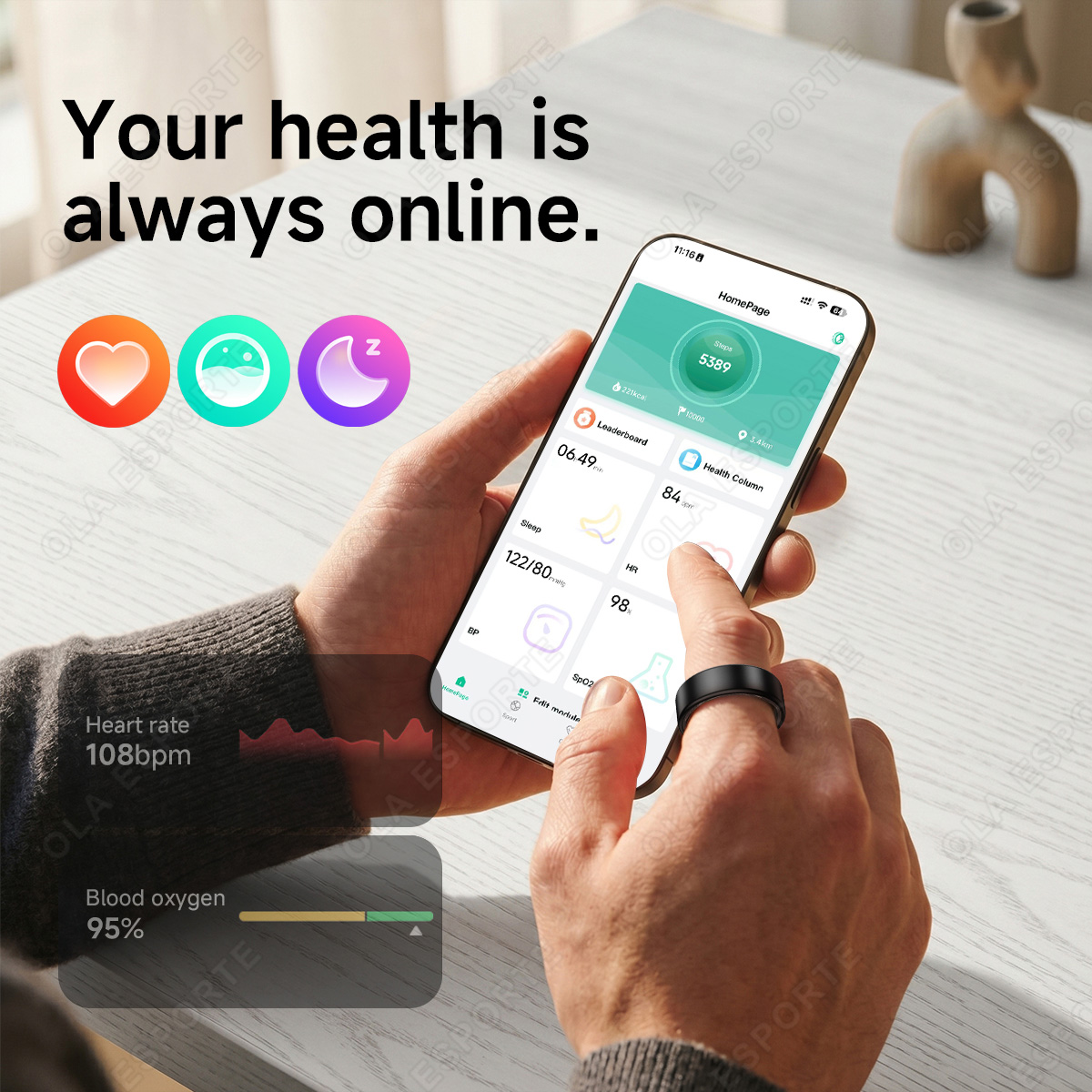 Anneau intelligent R10 avec ét - Smart Ring Health avis et prix