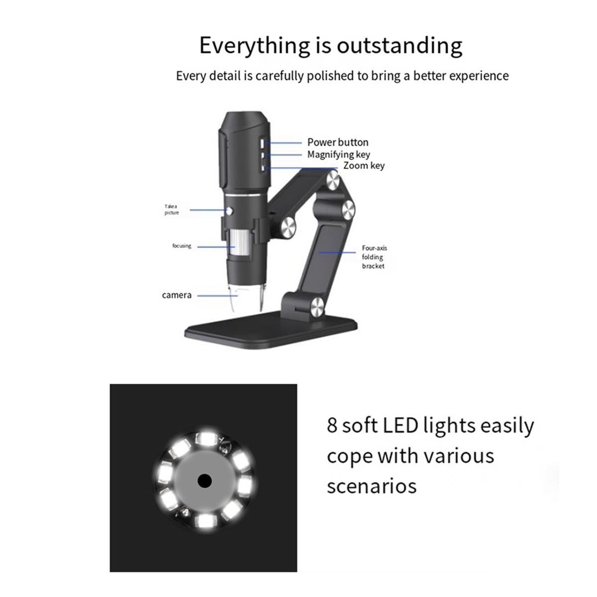 Microscope sans fil A06K, Micr - Usb Microscope Digital avis et prix