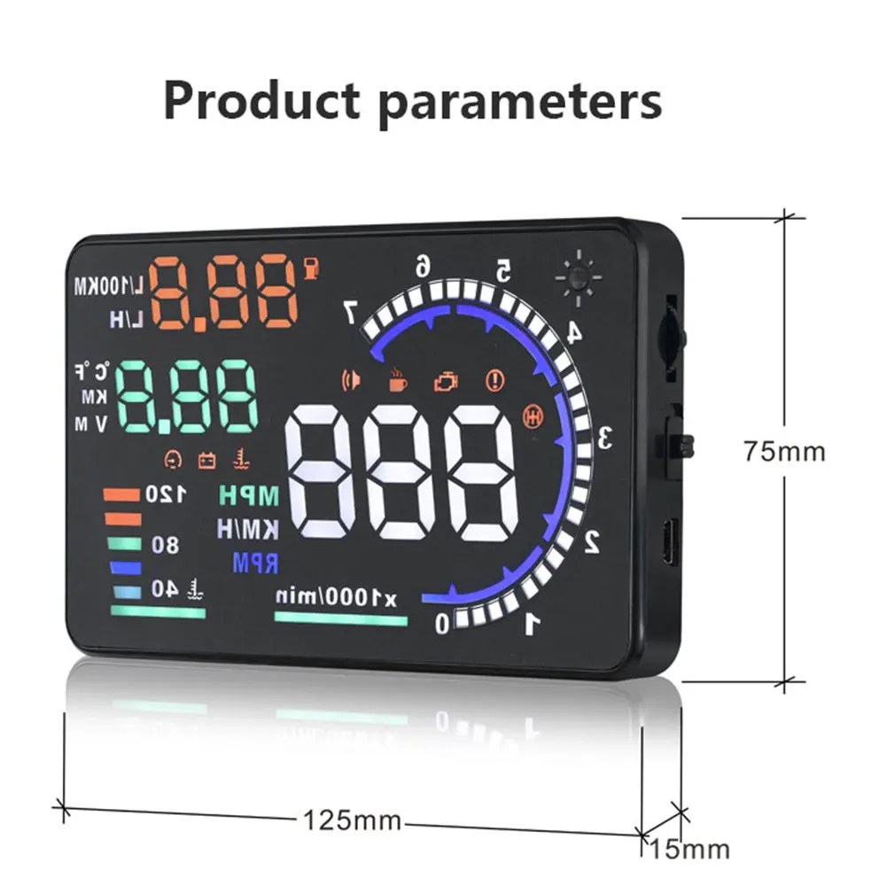 Compteur de vitesse A8 OBD HUD - Electronics Gadgets For Car avis et prix