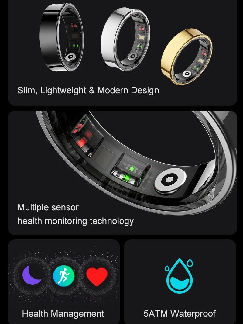 Nouveau anneau intelligent R09 - Smart Ring Health avis et prix